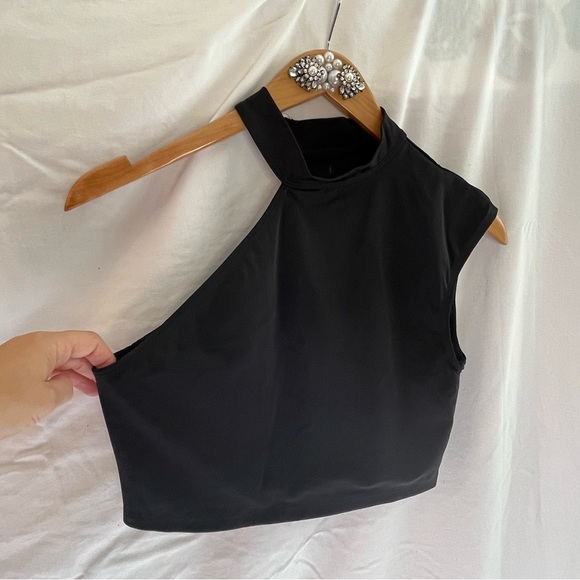 High Neck One Shoulder Dance Top - Picture 4 of 9